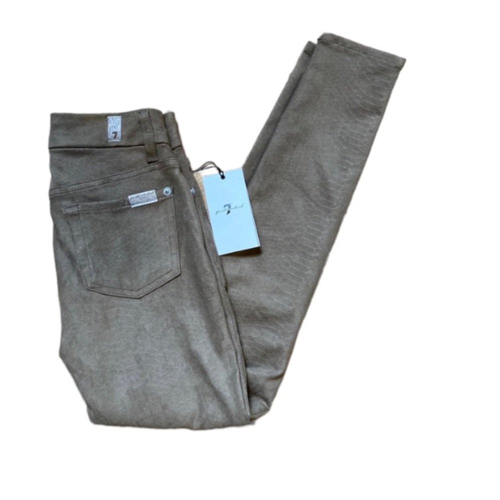 7 For All Mankind Skinny Suede Pants Size 24 NWT